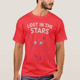 銀河猫 - 星に迷い込んで Tシャツ