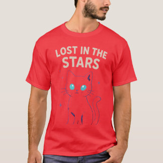 銀河猫 - 星に迷い込んで Tシャツ