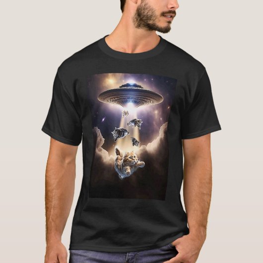 銀河猫 UFO エイリアン Tシャツ (正面)
