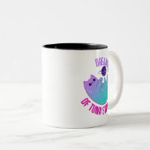 銀河系おもしろいかわいいキャッ遊トズウィズスターマグ ツートーンマグカップ (正面右)