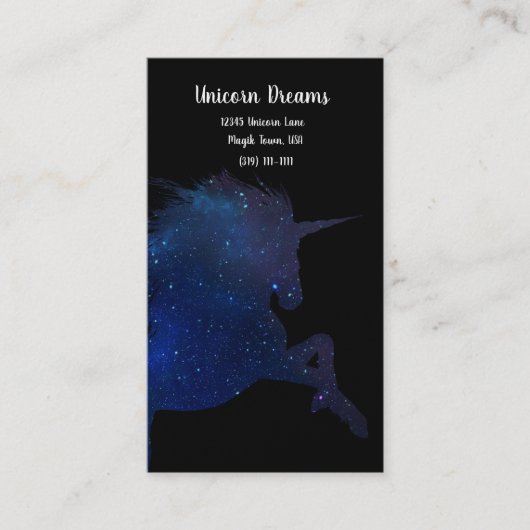 銀河系かわいらしユニコーン 名刺 (正面)