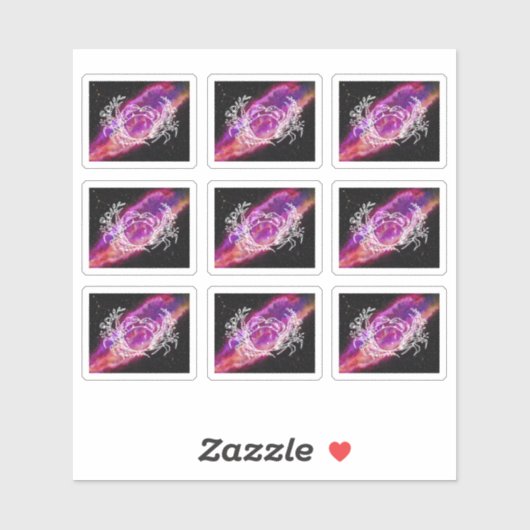 銀河系がん星座〔占星術の〕十二宮図徴候 シール (シート)