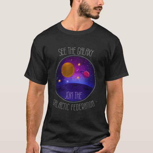 銀河系が銀河連合宇宙に参加する Tシャツ (正面)