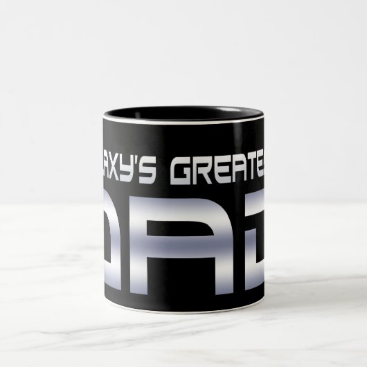 銀河系ですばらしいパパの大きいマグ ツートーンマグカップ (中央)