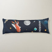 銀河系での宇宙シャトルトラベルパーソナライズされた ボディピロー (裏面)