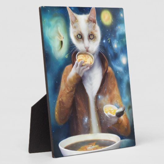 銀河系で作食べったジャンプスーツのスープの猫 フォトプラーク (側面)