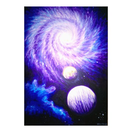銀河系と惑星 フォトプリント            (正面)