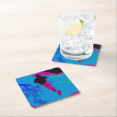 銀河系に乗る – Scooter Rider スクエアペーパーコースター (インサイチュ)