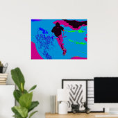 銀河系に乗る – Scooter Rider ポスター (ホームオフィス)