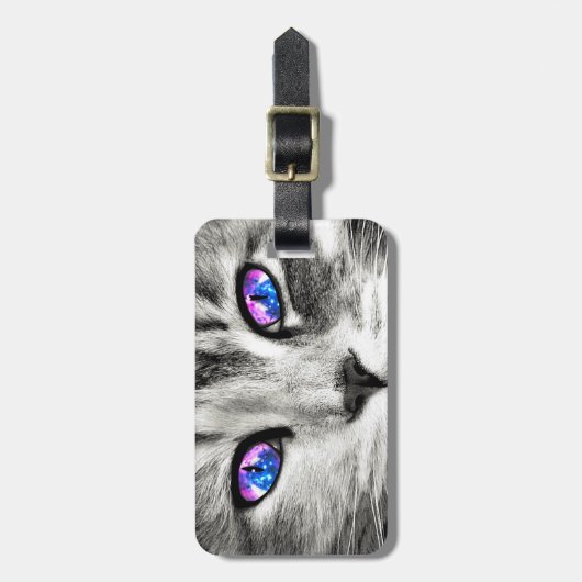 銀河系のキャッツ・アイの名前をカスタムするの荷物のラベル ラゲッジタグ (正面縦)