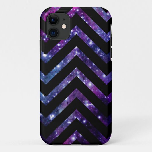 銀河系のシェブロンの黒 Case-Mate iPhoneケース (裏面)