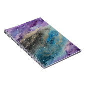 銀河系のプリントの宇宙の水彩画のノート ノートブック (右側)