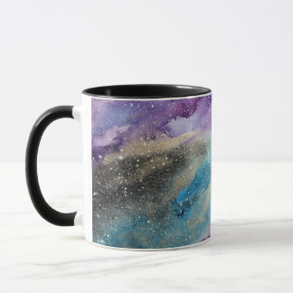 銀河系のプリントの宇宙の水彩画のマグ マグカップ