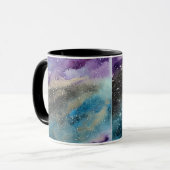 銀河系のプリントの宇宙の水彩画のマグ マグカップ (正面左)