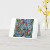 銀河系のメッセージカード カード (黄色い花)