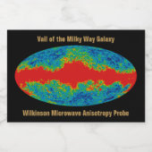 銀河系のヴェールがWMAP宇宙をおおっている フードラベル (シングルラベル)