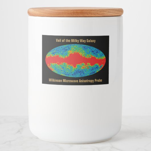 銀河系のヴェールがWMAP宇宙をおおっている フードラベル (正面)