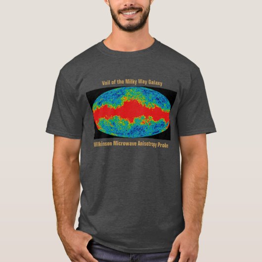 銀河系のヴェールがWMAP宇宙をおおっている Tシャツ (正面)