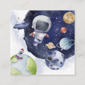 銀河系の外宇宙ベビーシャワー予約リクエスト エンクロージャーカード (裏面)