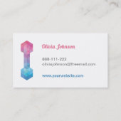 銀河系の多角形の女性のフィットネスのパーソナルトレーナー 名刺 (裏面)