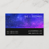 銀河系の夢の催眠療法士ビジネスカード 名刺 (裏面)