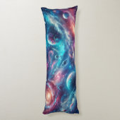 銀河系の夢：深い宇宙デザイン ボディピロー (裏面 (縦))