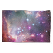 銀河系の宇宙のヒップスターの背景の倍は味方しました 枕カバー (裏面)