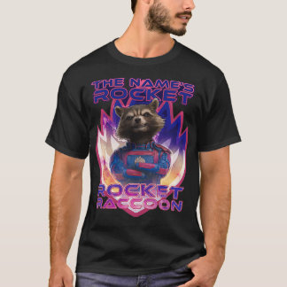 銀河系の守護者3 Rocket Raccoonの名前 Tシャツ