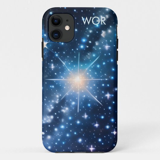 銀河系の星の宇宙モノグラム Case-Mate iPhoneケース (裏面)