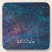 銀河系の渦巻き模様(青) コースター (正面)