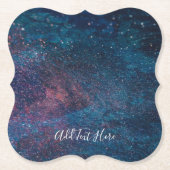 銀河系の渦巻き模様（青） ペーパーコースター (正面)