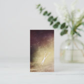 銀河系の美容師はせん断のモダンな紫色を切ります 名刺 (スタンド正面)