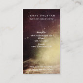 銀河系の美容師はせん断のモダンな紫色を切ります 名刺 (裏面)