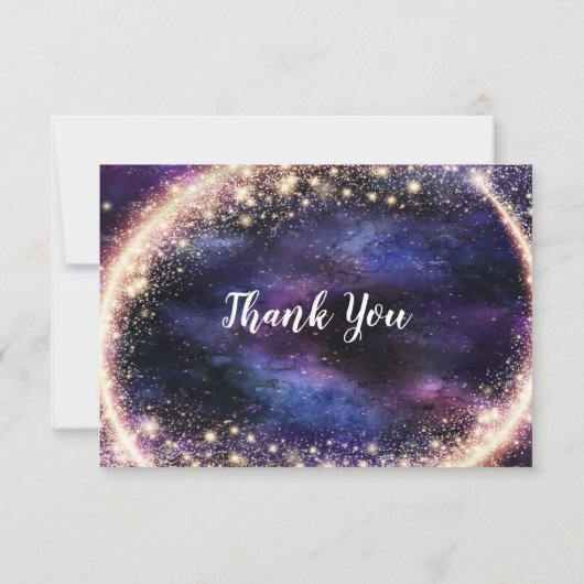 銀河系をテーマにしたサンキューカード サンキューカード (裏面)