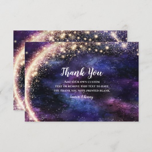 銀河系をテーマにしたサンキューカード サンキューカード (正面/裏面)