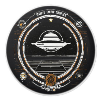「銀河系をテーマにしたセラミックプルユニーク- UFO&宇宙 セラミックノブ