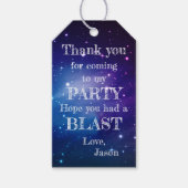 銀河系をテーマ |誕生日パーティー |ギフトラベル ギフトタグ (正面)