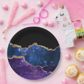 銀河系アガテ系デザイン1 ペーパープレート (パーティー)