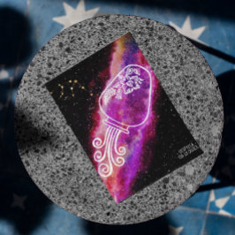 銀河系アクアリウスパーソナライズされた〔占星術の〕十二宮図徴候 ポストカード