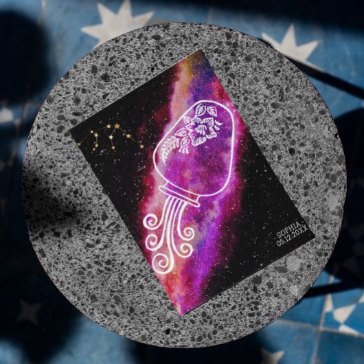 銀河系アクアリウスパーソナライズされた〔占星術の〕十二宮図徴候 ポストカード