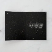 銀河系アクアリウスパーソナライズされた〔占星術の〕十二宮図標識誕生日 カード (内部)