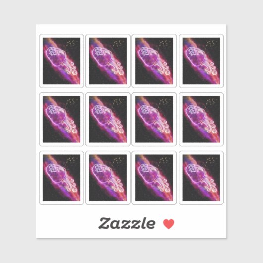 銀河系アクエリアス星座〔占星術の〕十二宮図徴候 シール (シート)