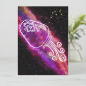 銀河系アクエリアス〔占星術の〕十二宮図パーソナライズされたの看板 (スタンド正面)