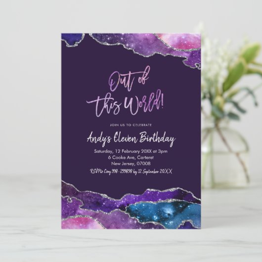 銀河系アゲートアウトオブザワールドイレブン誕生日 招待状 (スタンド正面)