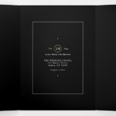 銀河系アゲ結婚ート写真三重招待状 三つ折り招待状 (内部中)