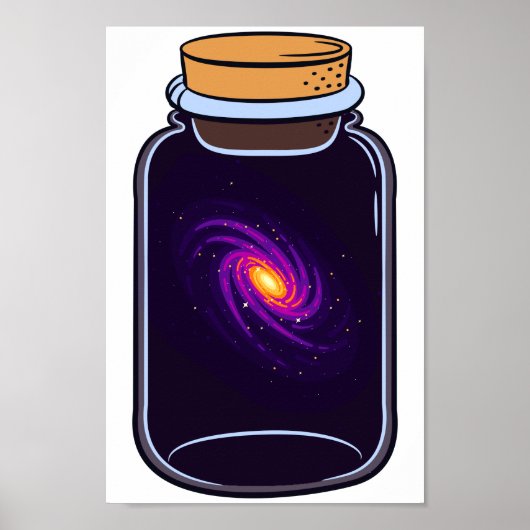 銀河系インジャールユニバースガラス宇宙愛好家 ポスター (正面)