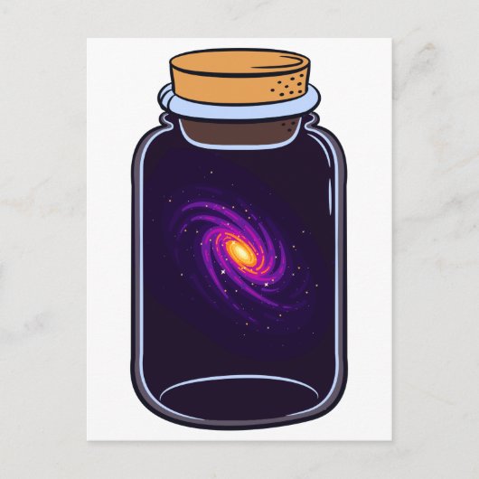 銀河系インジャールユニバースガラス宇宙愛好家 ポストカード (正面)