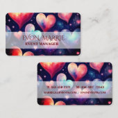 銀河系ウォーターカラーバレンタインアート 名刺 (正面/裏面)