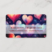 銀河系ウォーターカラーバレンタインアート 名刺 (裏面)