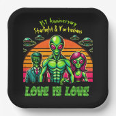 銀河系エイリアンカップル ペーパープレート (正面)